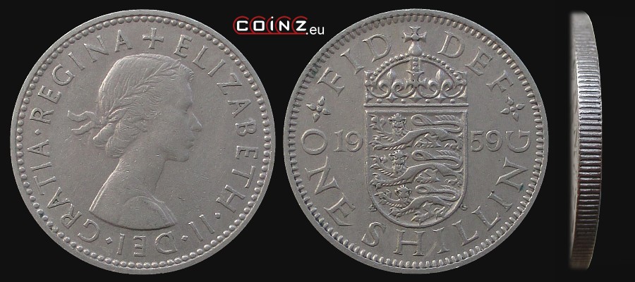 1 szyling 1954-1966 angielski - monety Wielkiej Brytanii