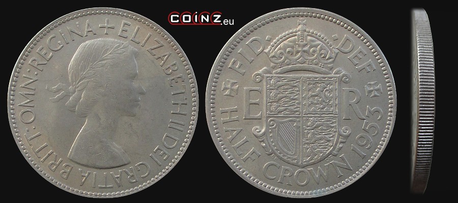 pół (½) korony 1953 - monety Wielkiej Brytanii