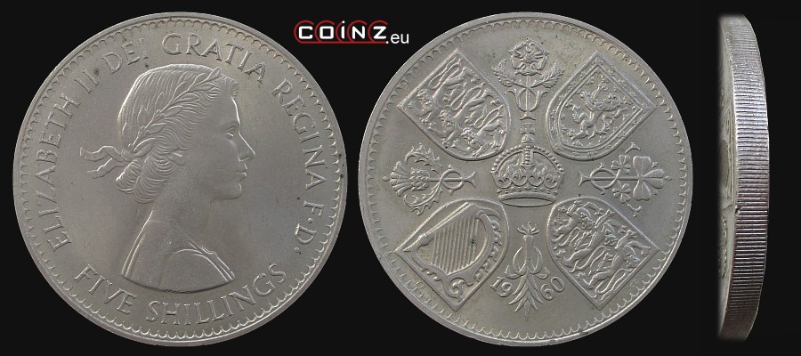 5 szylingów 1960 Wystawa Brytyjska - monety Wielkiej Brytanii