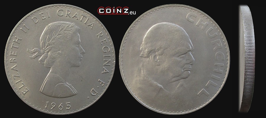 5 szylingów 1965 Winston Churchill - monety Wielkiej Brytanii