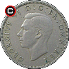 pół (½) korony 1949-1951 - układ awersu do rewersu