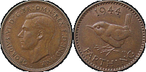 Monety Wielkiej Brytanii - ćwierć 1/4 pensa 1937-1948