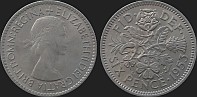Monety Wielkiej Brytanii - 6 pensów 1953