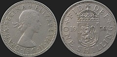 Monety Wielkiej Brytanii - 1 szyling 1954-1966