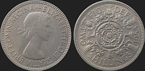 Monety Wielkiej Brytanii - 2 szylingi 1953