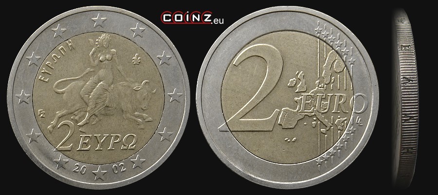 2 euro 2002-2006 - monety Grecji