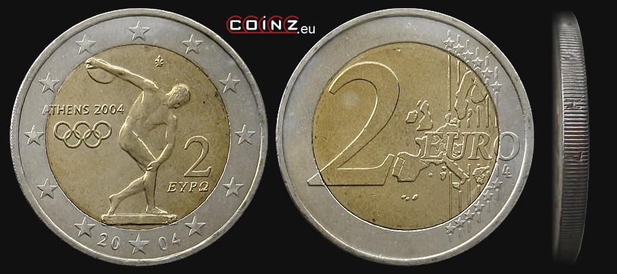 2 euro 2004 Igrzyska XXVIII Olimpiady Ateny - monety Grecji