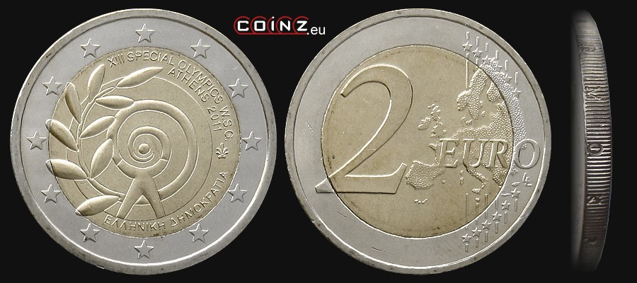 2 euro 2011 Igrzyska XIII Olimpiad Specjalnych - monety Grecji