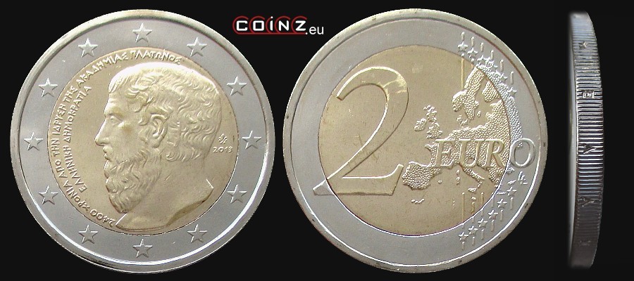 2 euro 2013 - Akademia Platona - monety Grecji