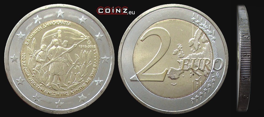 2 euro 2013 - Zjednoczenie Krety z Grecją - monety Grecji