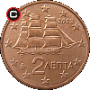 2 euro centy od 2002 - układ awersu do rewersu