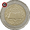 2 euro 2007 - 50 Rocznica Traktatów Rzymskich - układ awersu do rewersu