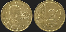 Monety Grecji - 20 euro centów od 2007