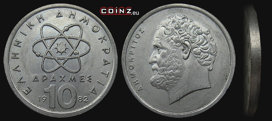10 drachm 1982-2002 - monety Grecji
