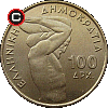 100 drachm 1999 Mistrzostwa Świata w Podnoszeniu Ciężarów - układ awersu do rewersu