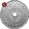 5 lepta 1954-1971 - układ awersu do rewersu