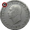 1 drachma 1954-1962 - układ awersu do rewersu