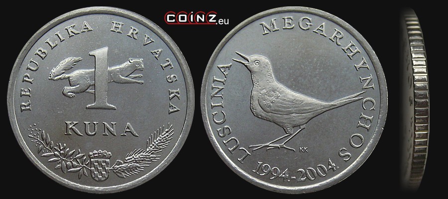 1 kuna 2004 - 10 Years of Kuna Currency - Croatian coins