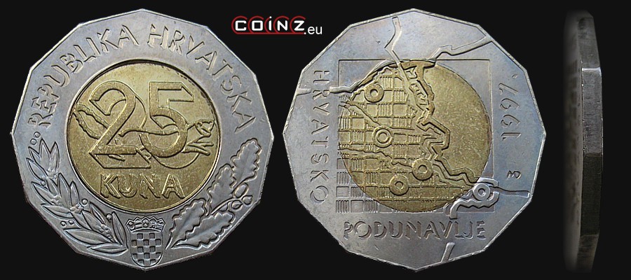 25 kuna 1997 Croatian Danube Region - Croatian coins