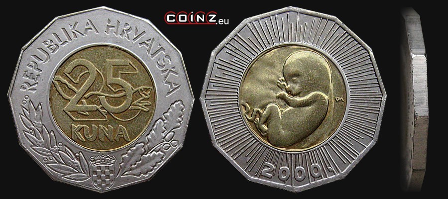 25 kuna 2000 New Millennium - Croatian coins