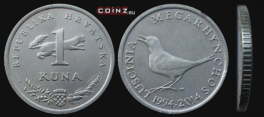 1 kuna 2014 - 20 Years of Kuna Currency - Croatian coins