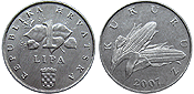 Monety Chorwacji - 1 lipa od 1993