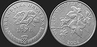 Monety Chorwacji - 2 lipy od 1994