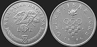 Croatian coins - 2 lipe 1996 Games of the XXVI Olympiad Atlanta