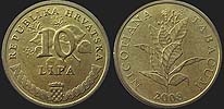 Monety Chorwacji - 10 lip od 1994