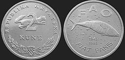 Croatian coins - 2 kune 1995 50 Years of the FAO
