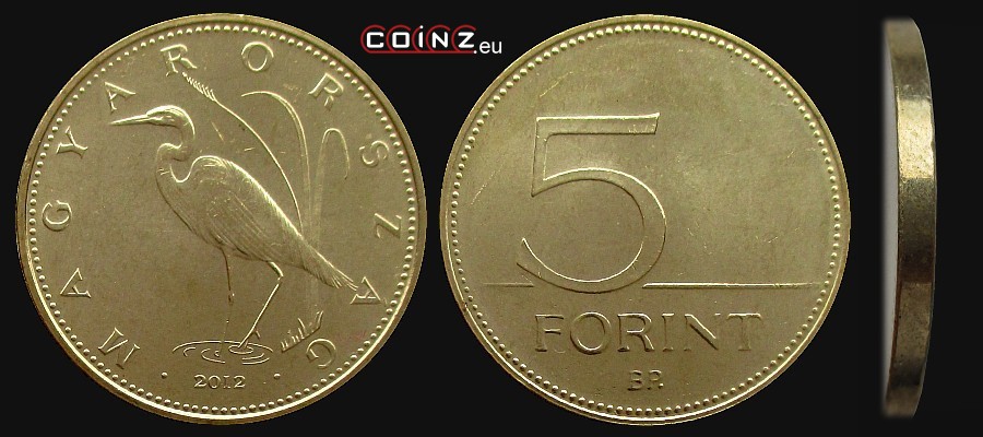 5 forintów od 2012 - monety Węgier