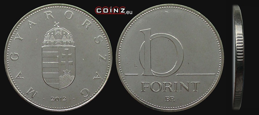 10 forintów od 2012 - monety Węgier