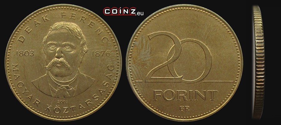 20 forintów 2003 Ferenc Deák - monety Węgier