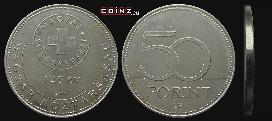 50 forintów 2006 Czerwony Krzyż - monety Węgier