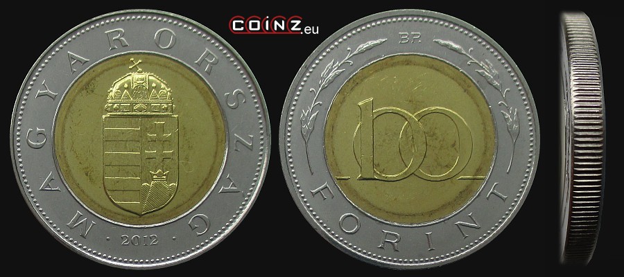 100 forintów od 2012 - monety Węgier
