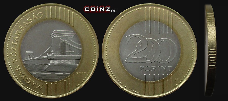 200 forintów 2009-2011 - monety Węgier