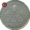 200 forintów 1992-1993 - układ awersu do rewersu
