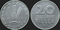 Monety Węgier - 20 fillerów 1990-1997