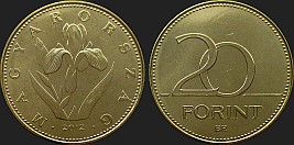 Monety Węgier - 20 forintów od 2012