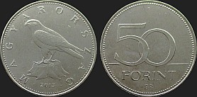 Monety Węgier - 50 forintów od 2012