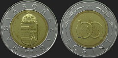 Monety Węgier - 100 forintów od 2012