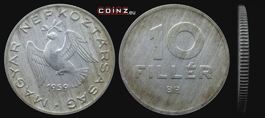 10 fillerów 1950-1966 - monety Węgier