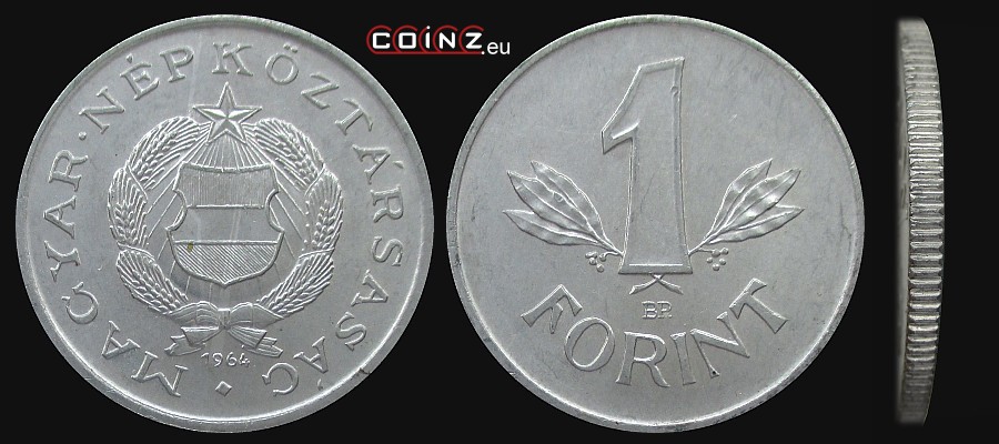 1 forint 1957-1966 - monety Węgier