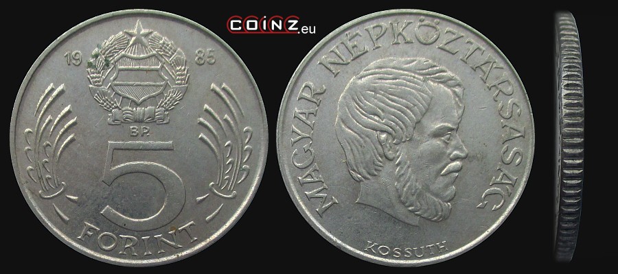 5 forintów 1983-1989 - monety Węgier