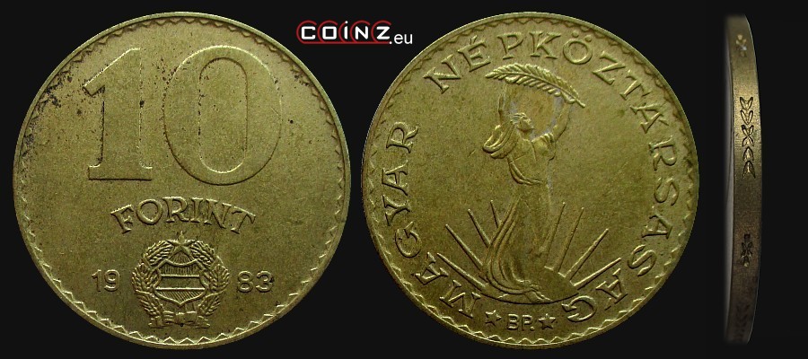 10 forintów 1983-1989 - monety Węgier