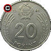 20 forintów 1982-1989 - układ awersu do rewersu