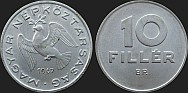 Monety Węgier - 10 fillerów 1967-1989