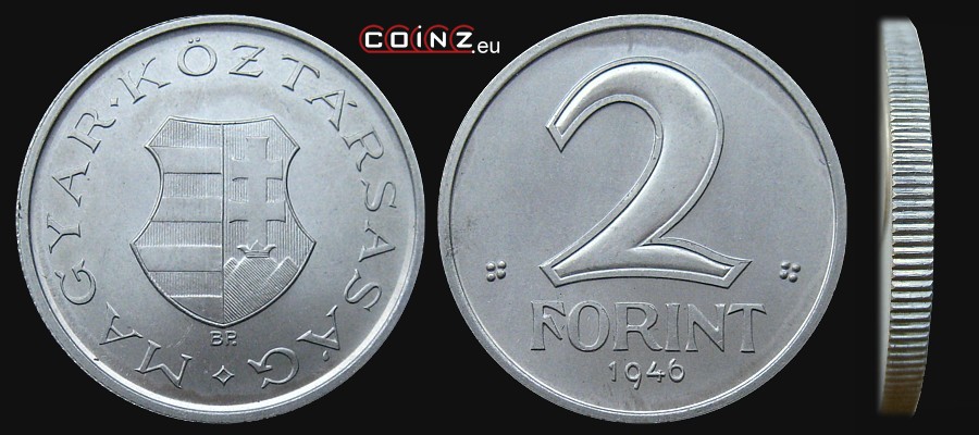 2 forinty 1946-1947 - monety Węgier