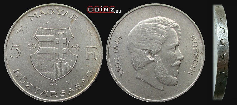 5 forintów 1946 - monety Węgier