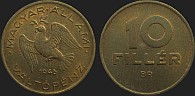 Monety Węgier - 10 fillerów 1946-1950